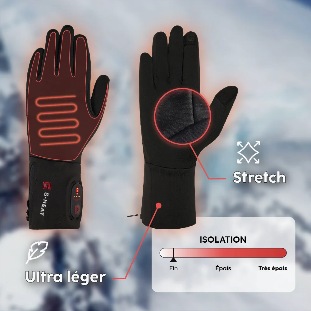 Light heated gloves