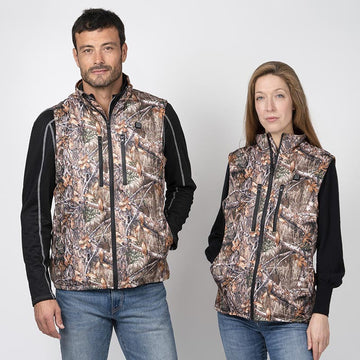 Camouflage heating vest with eco-designed battery