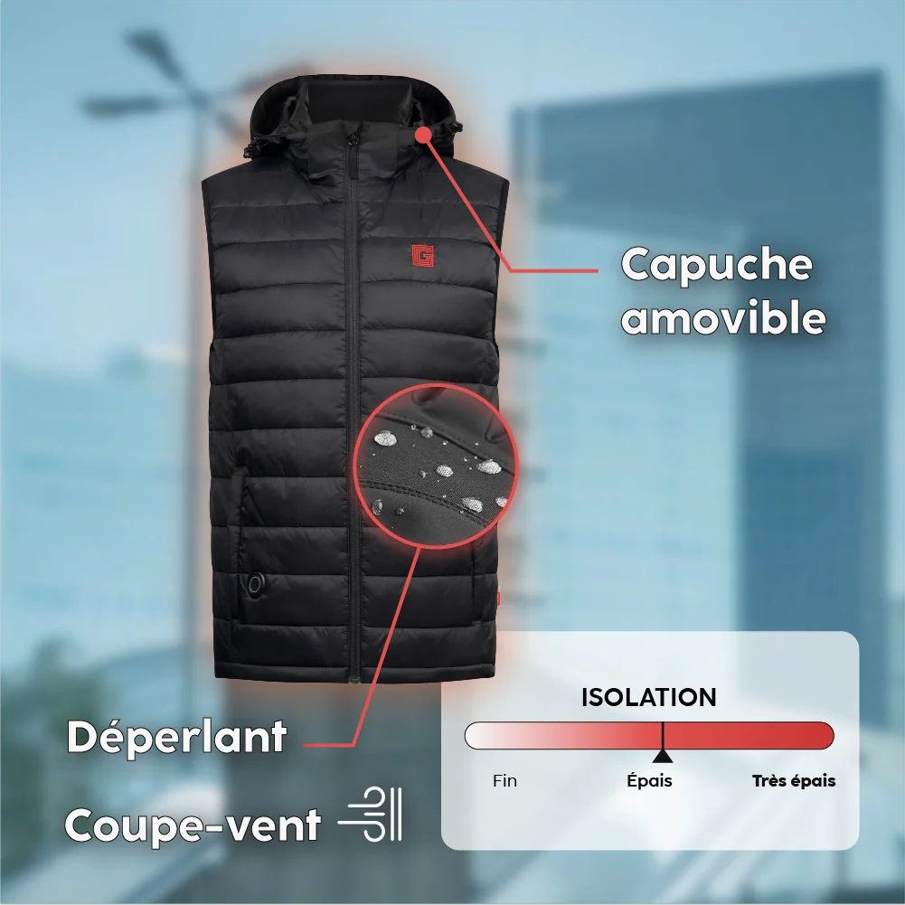 EVO Sleeveless Heated Down Jacket with eco-designed battery