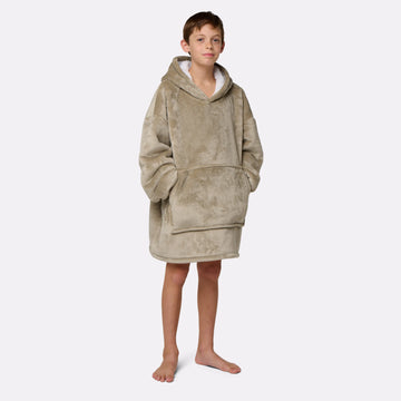 Beige plaid sweater - children 8/12 years