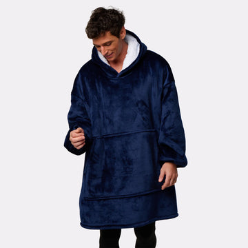 Navy plaid sweater - man