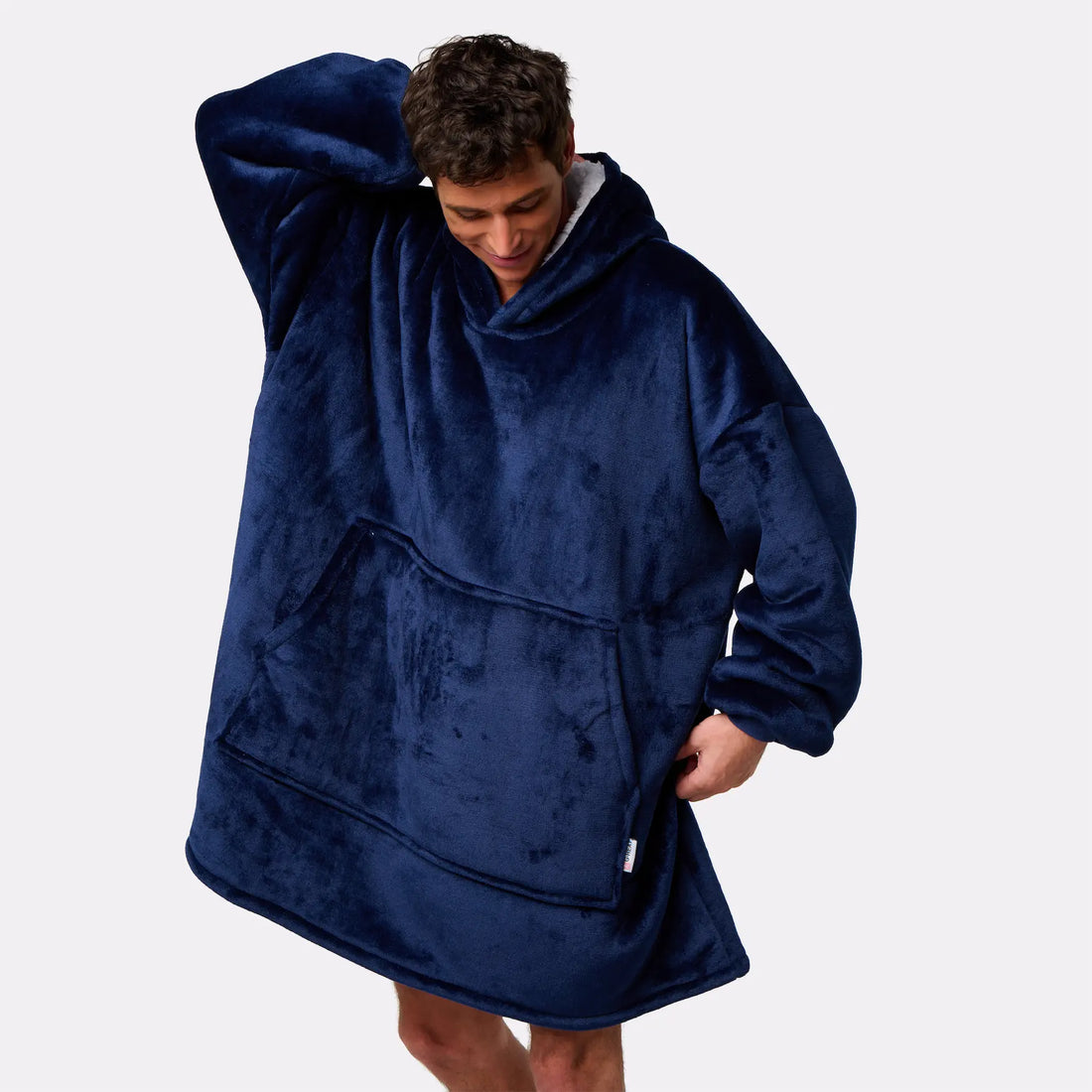 Navy plaid sweater - man